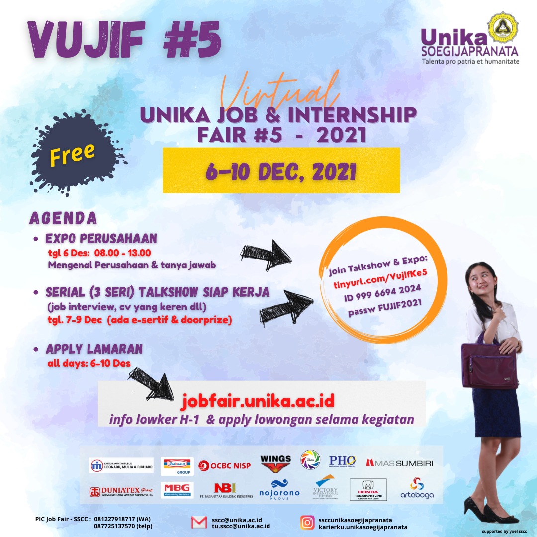 UNIKA JOB & INTERNSHIP FAIR #5  – 6 sd 10 Dec 2021