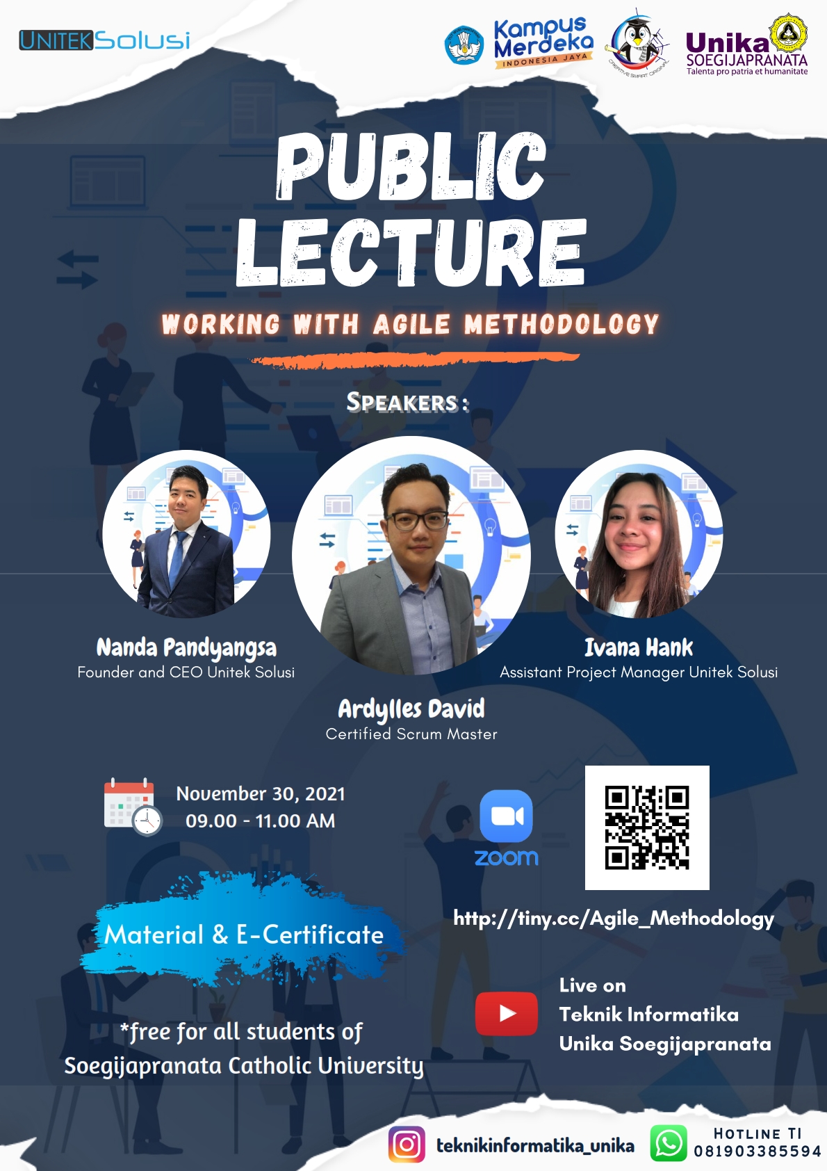 Public Lecture “Working with Agile Methodology”