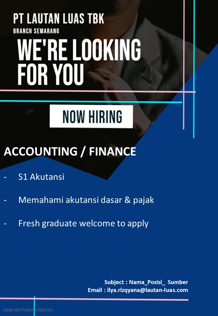 Accounting / Finance @ PT Lautan Luas, Tbk