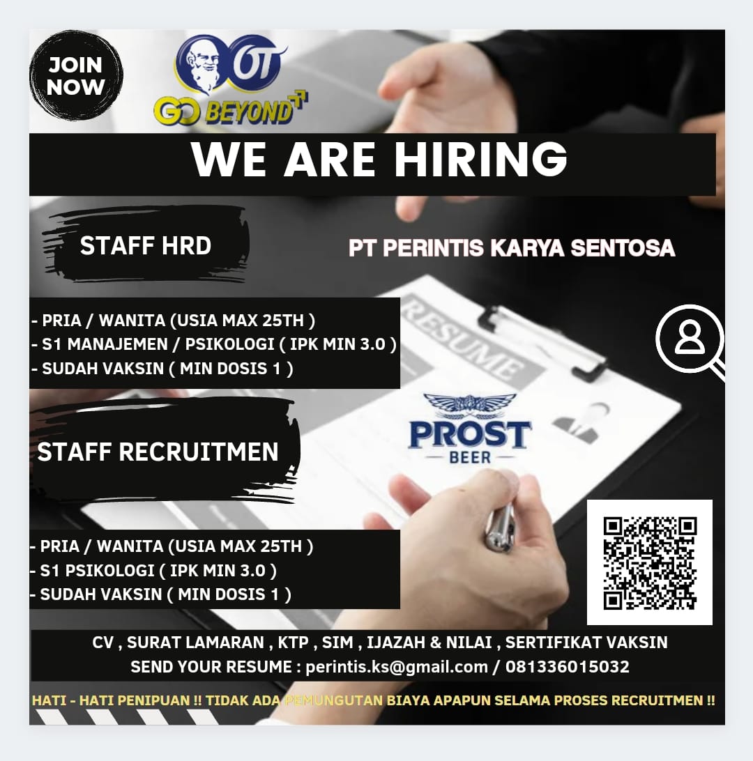 Staff HRD, Staff Recruitmen @ PT Perintis Karya Sentosa