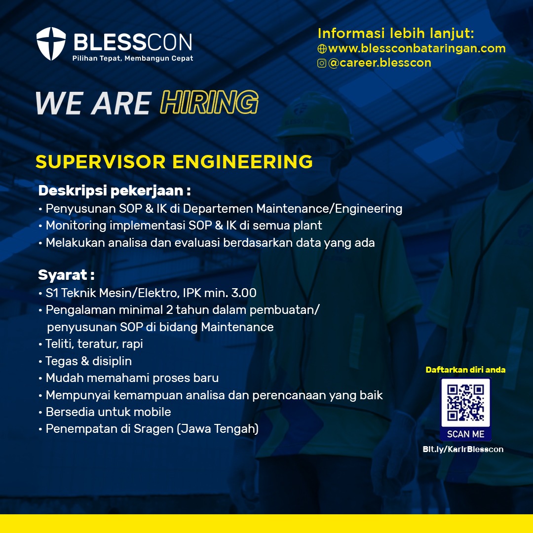 Supervisor Enginereeng @ Blesscon