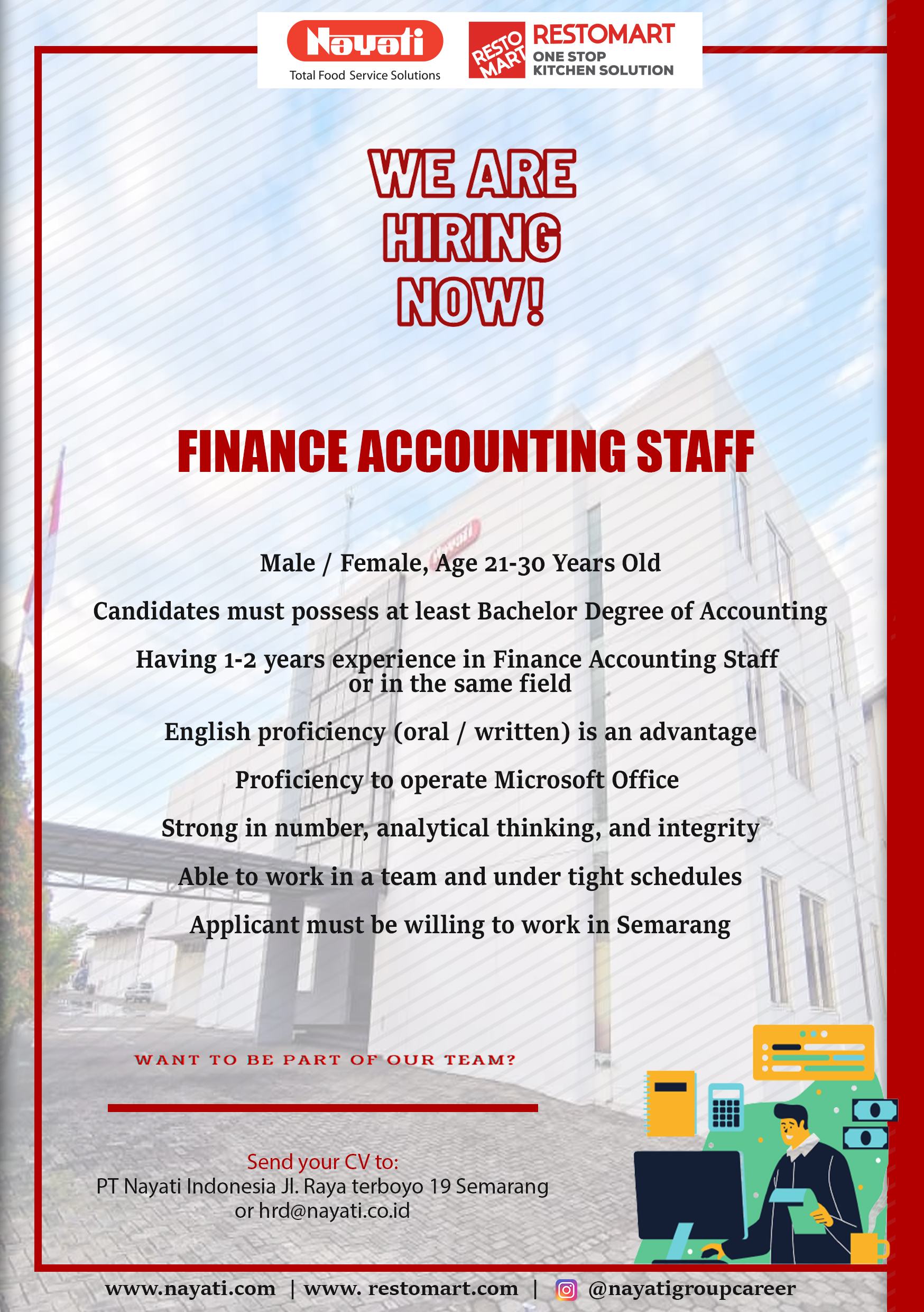 Finance Accounting Staff @ PT Nayati Indonesia