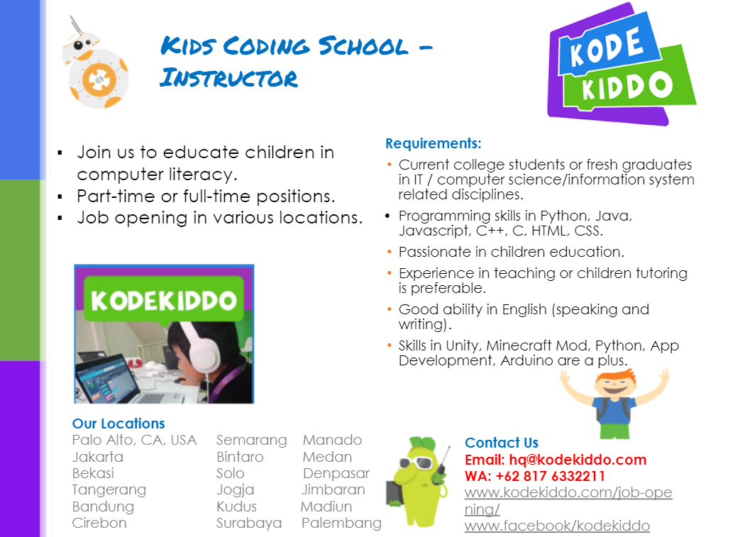 Kids Coding School – Instructor @ Kode Kiddo