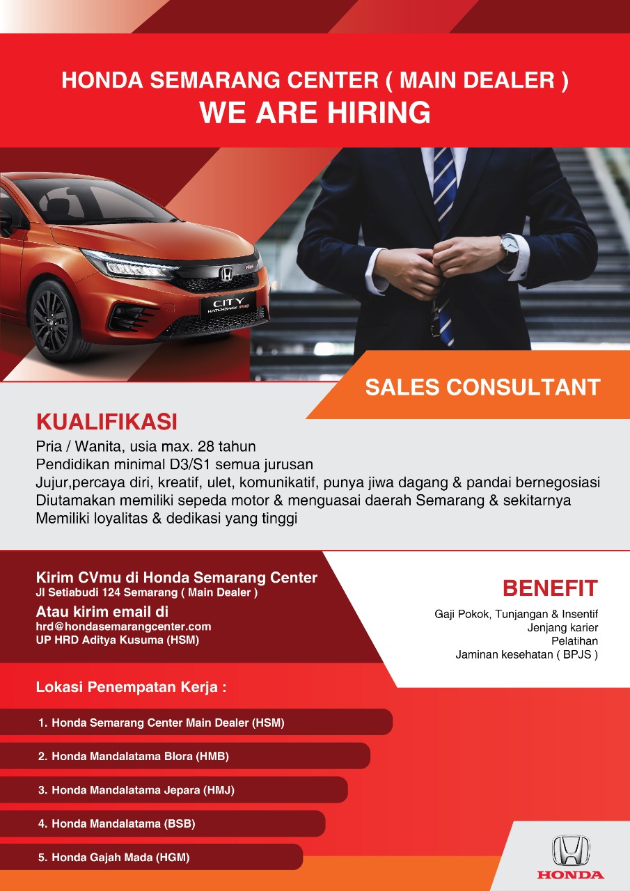 Sales Counsultant @ Honda Semarang Center