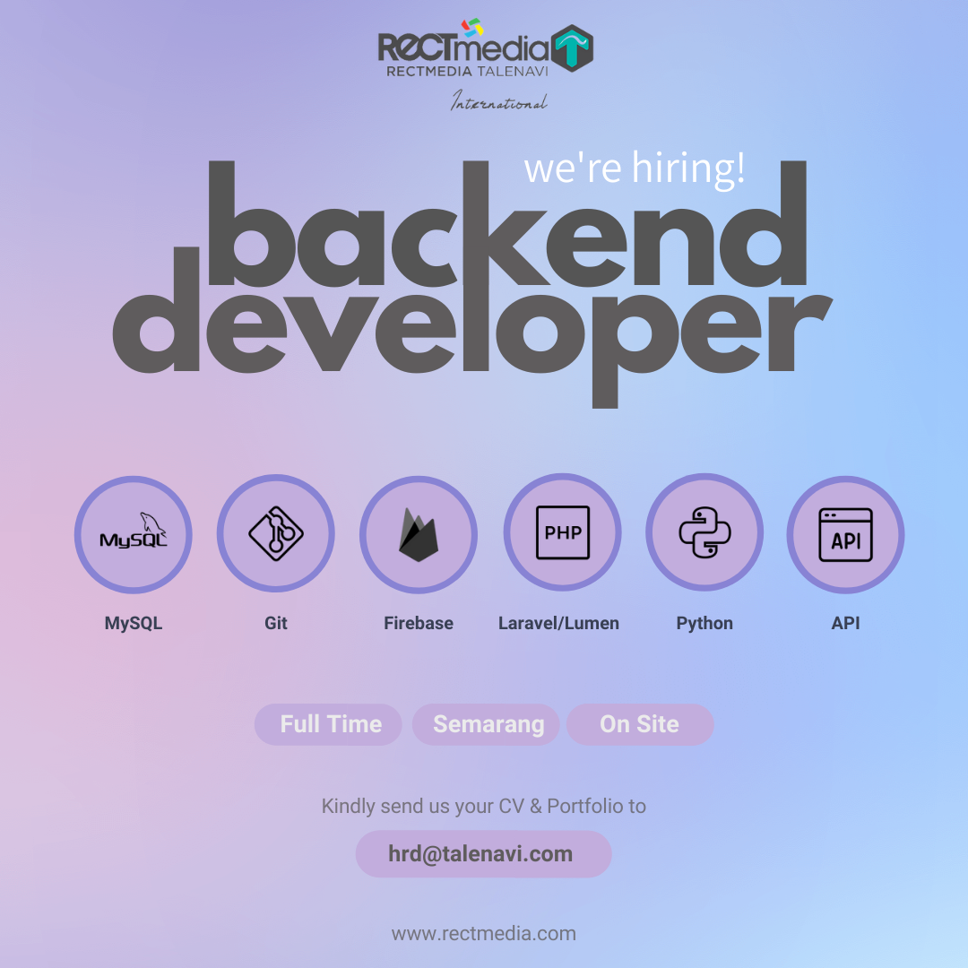 Backend Developer @ RECTMEDIA TALENAVI