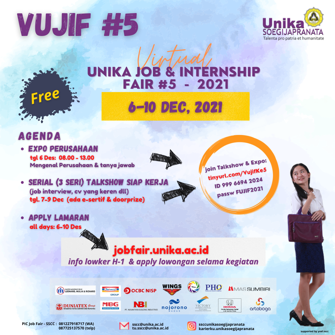 VUJIF #5: Expo Perusahaan, Talkshow Siap Kerja dan Job Fair, 6-10 Desember 2021