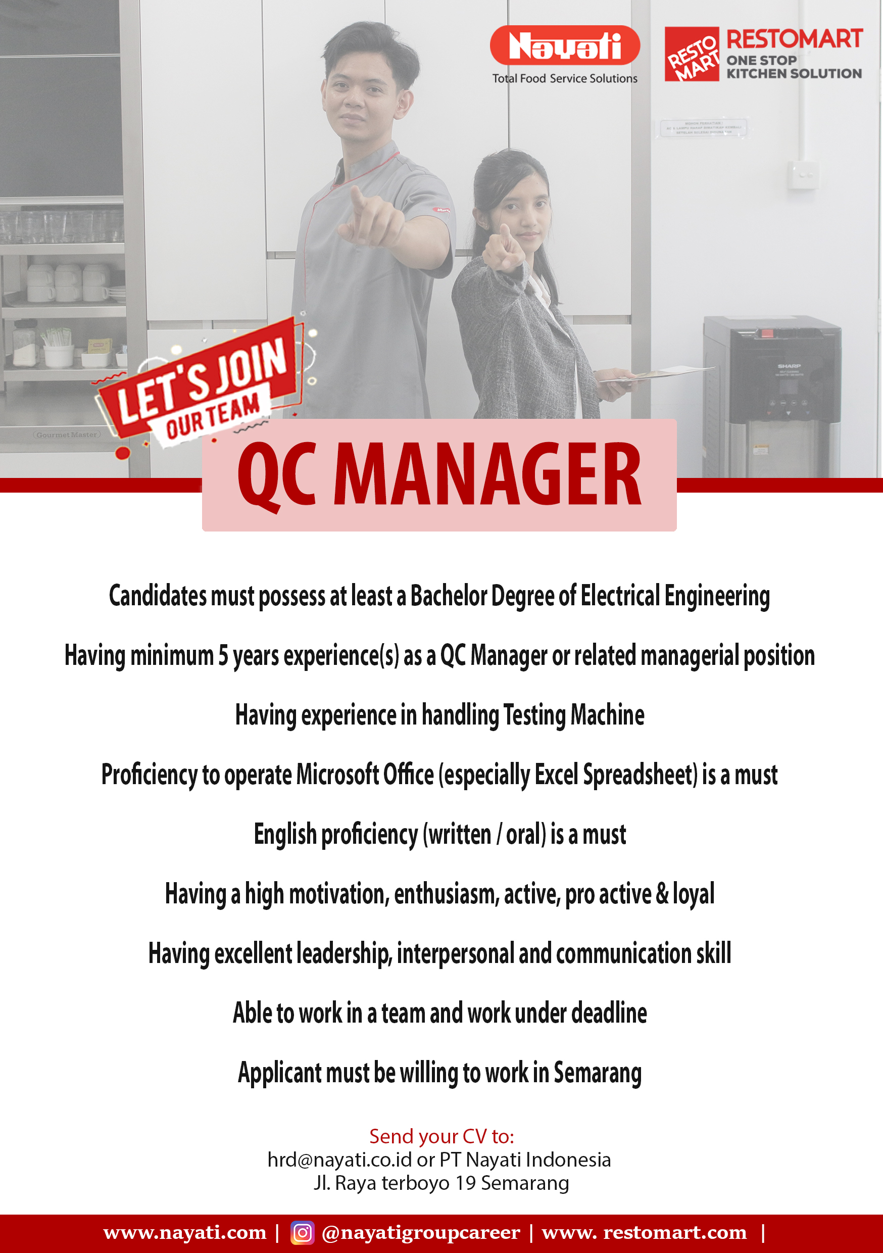 QC Manager @ Nayati