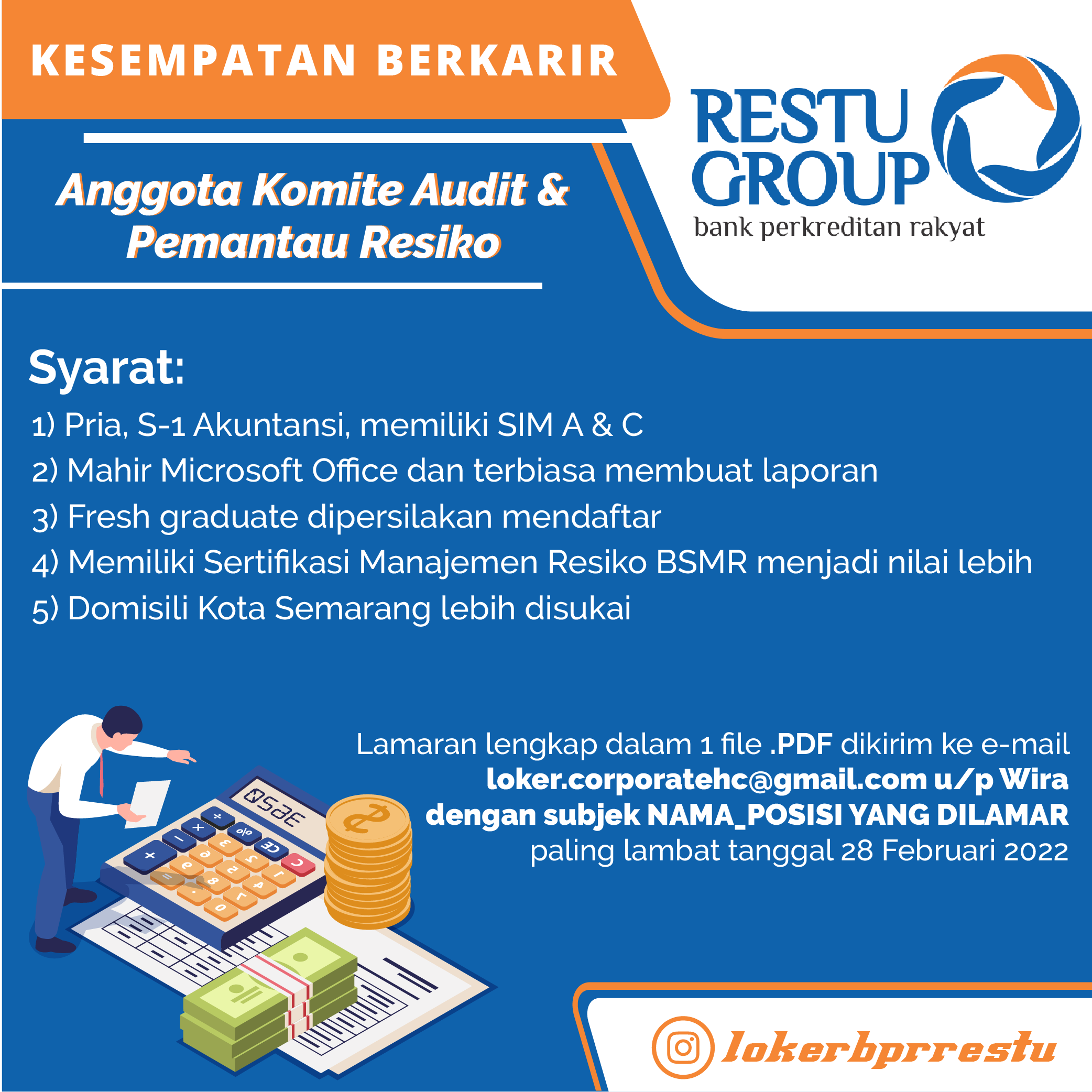 Anggota Komite Audit & Pemantau Resiko @ Restu Group