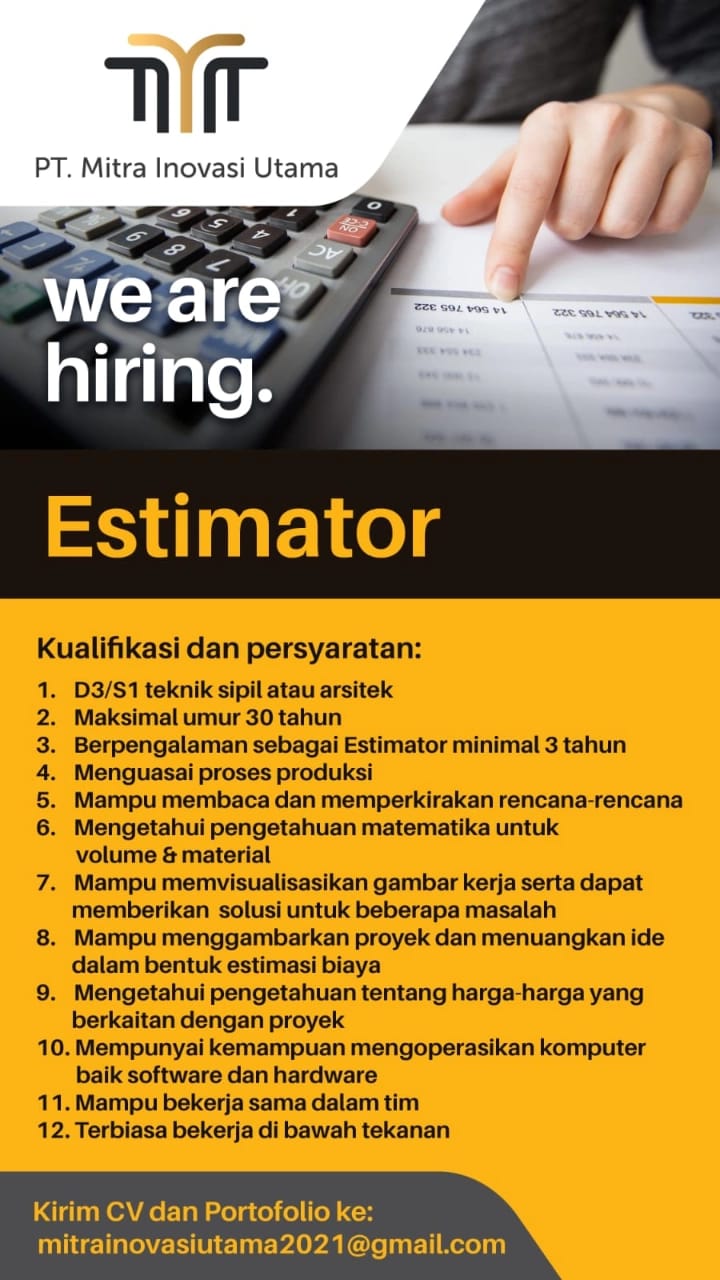 Estimator @ PT Mitra Inovasi Utama