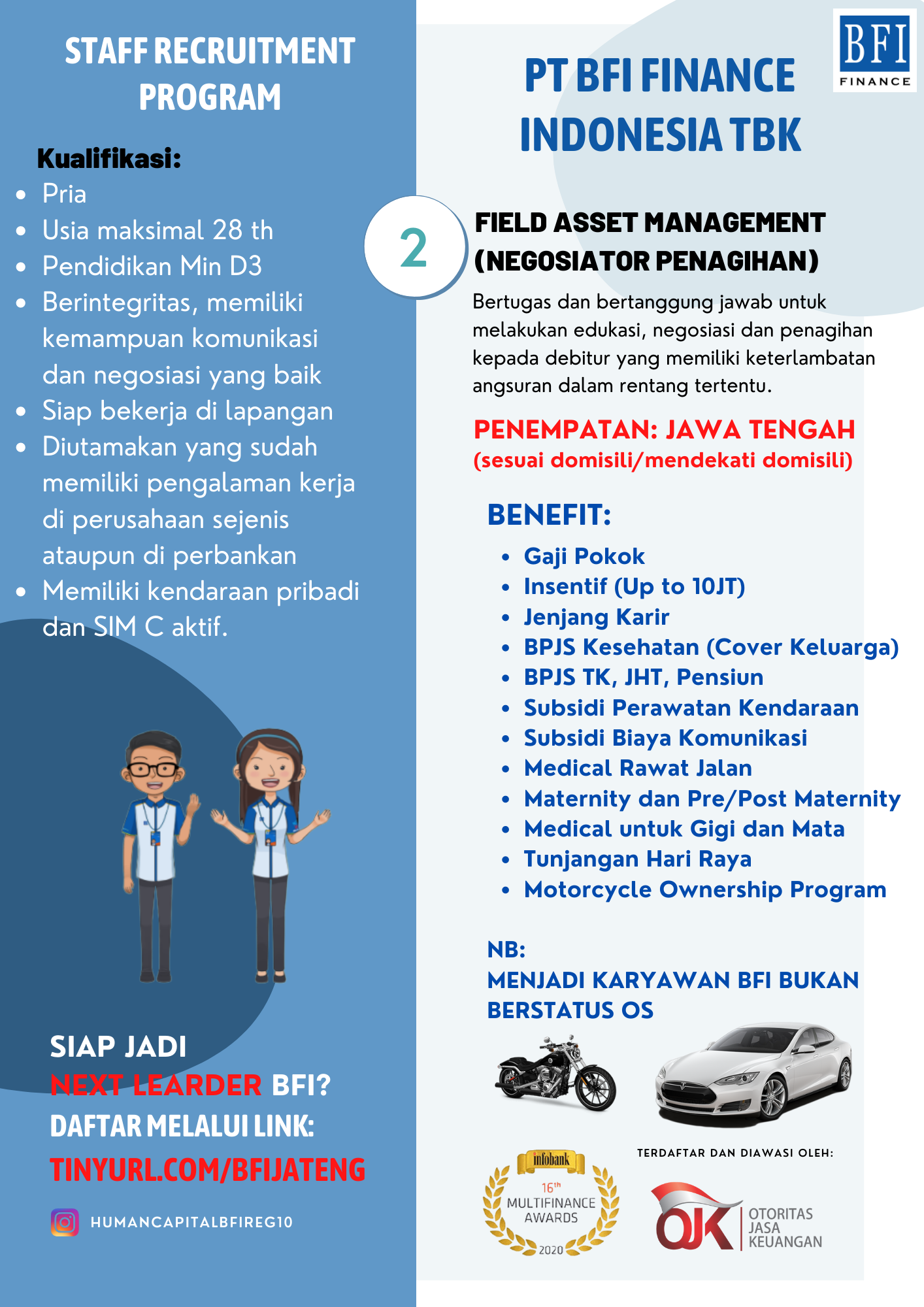 Staff Recruitment Program @ PT BFI Finance Indonesia, Tbk