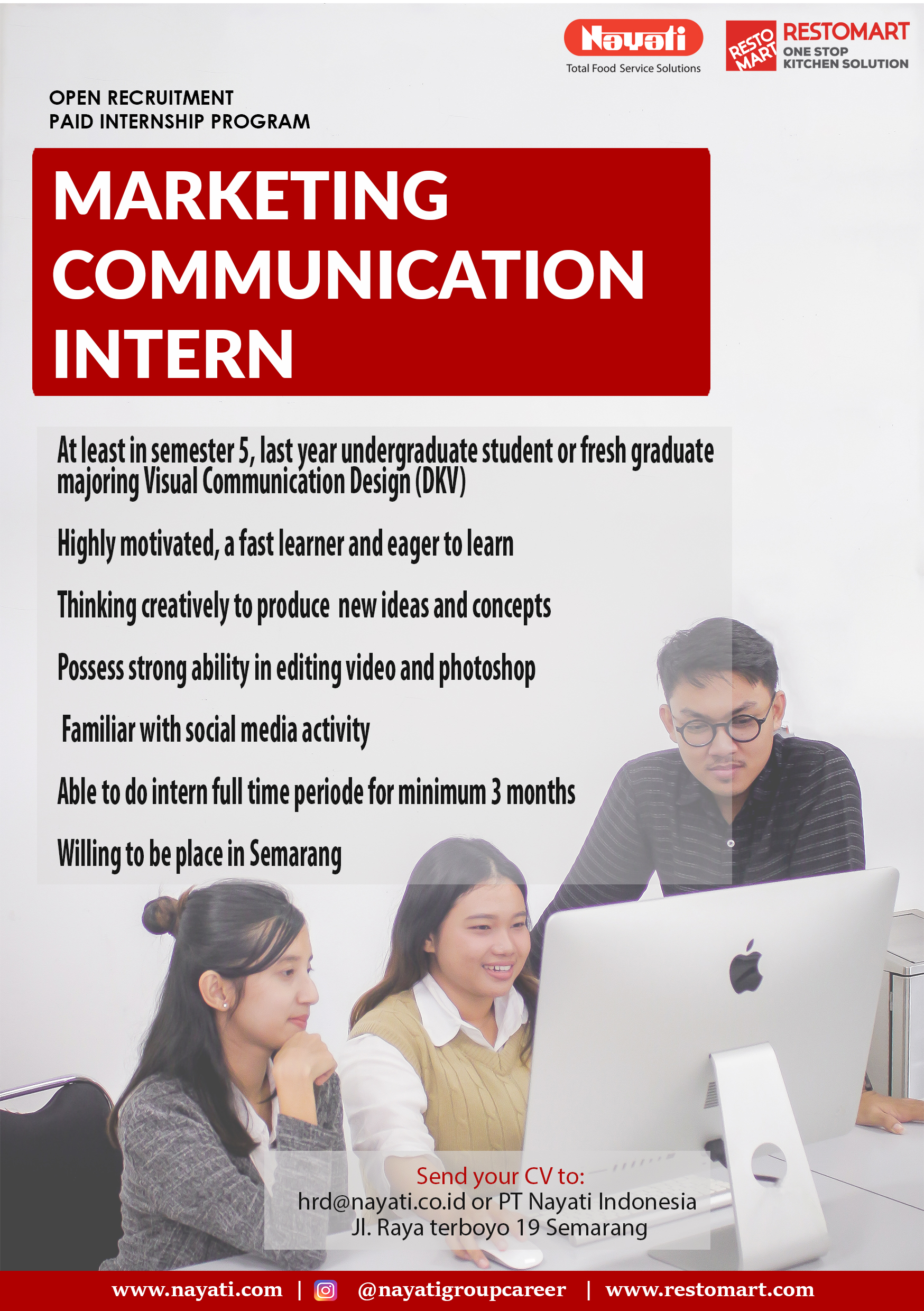 Internship Marketing Communication Intern @ Nayati