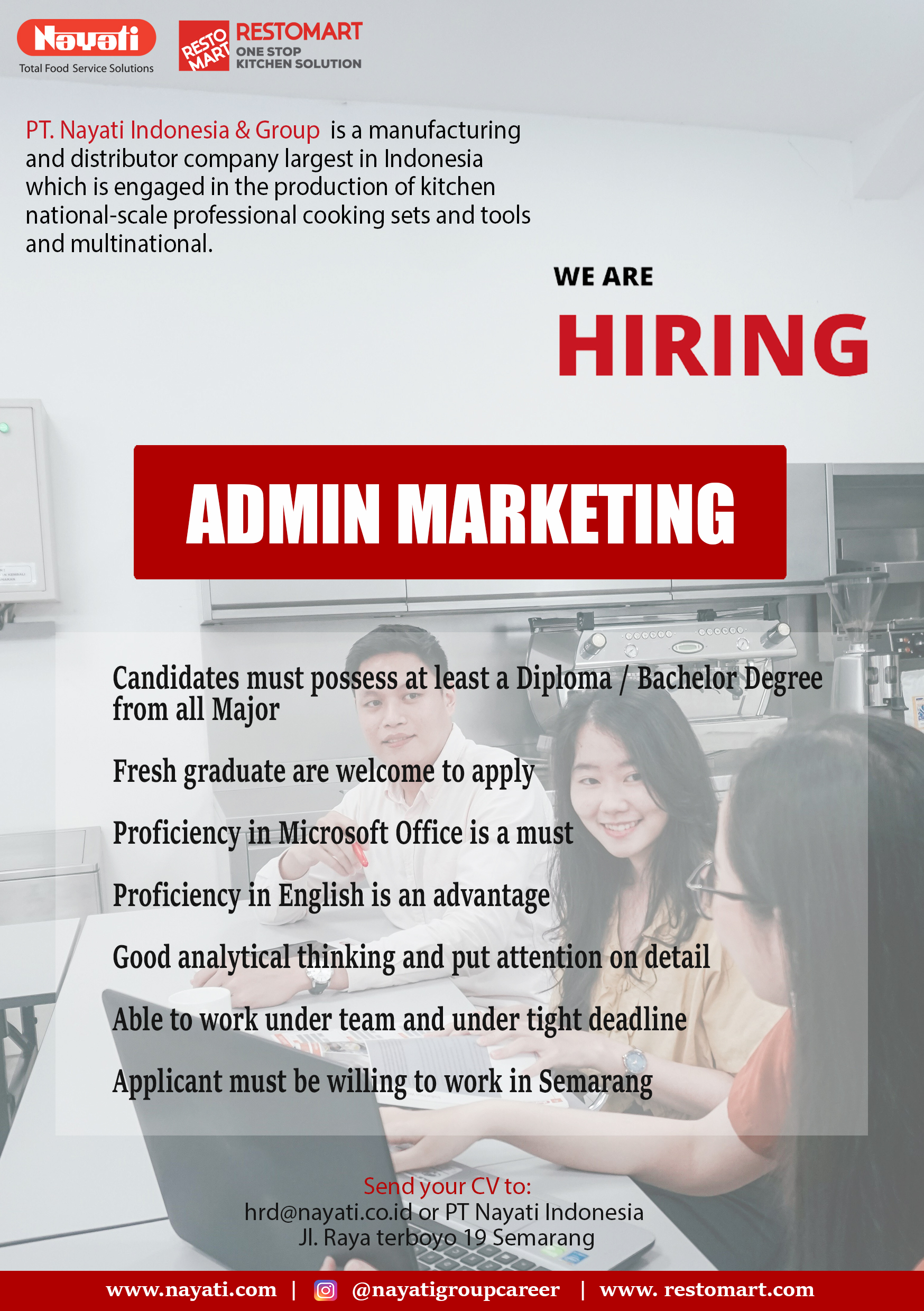 Admin Marketing @ PT Nayati