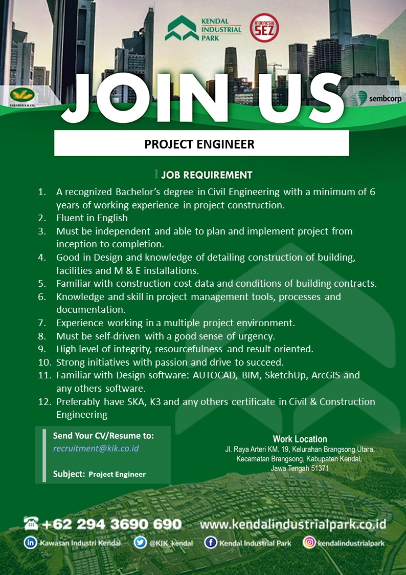 Project Engineer @ Kendal Industrial Park