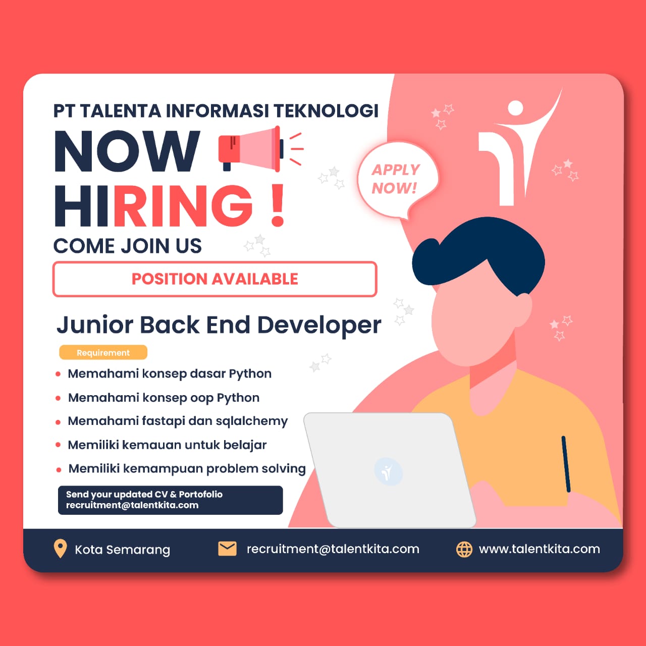 Junior Back End Developer @ PT Talenta Informasi Teknologi