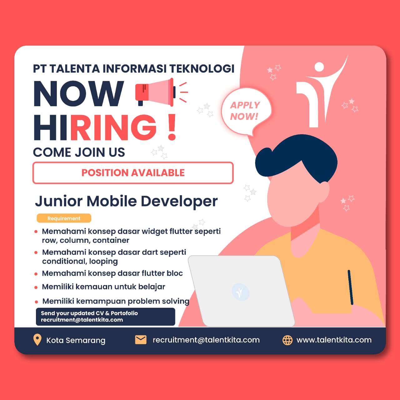 Junior Mobile Developer @ PT Talenta Informasi Teknologi