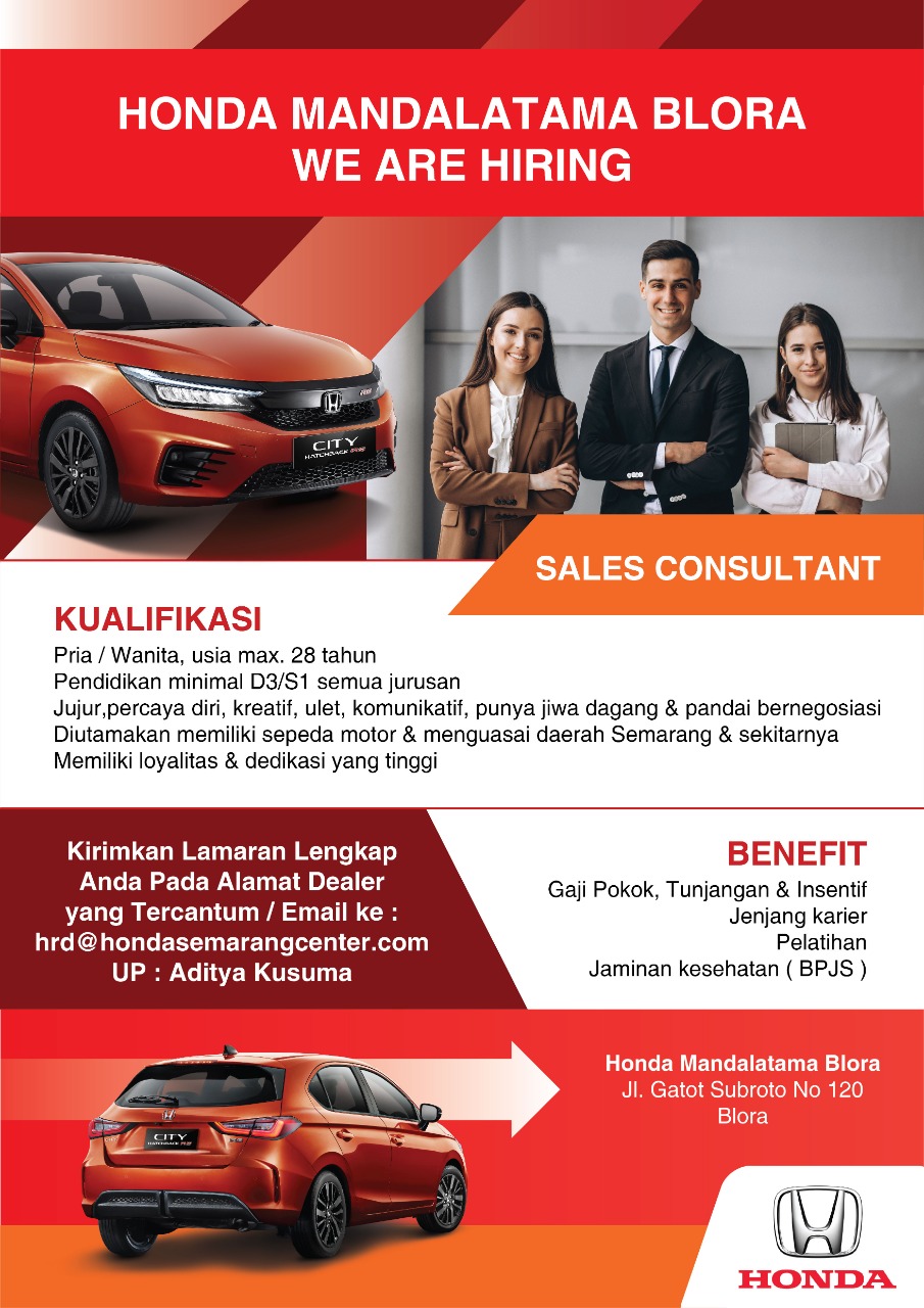 Sales Consultant @ Honda Semarang Center