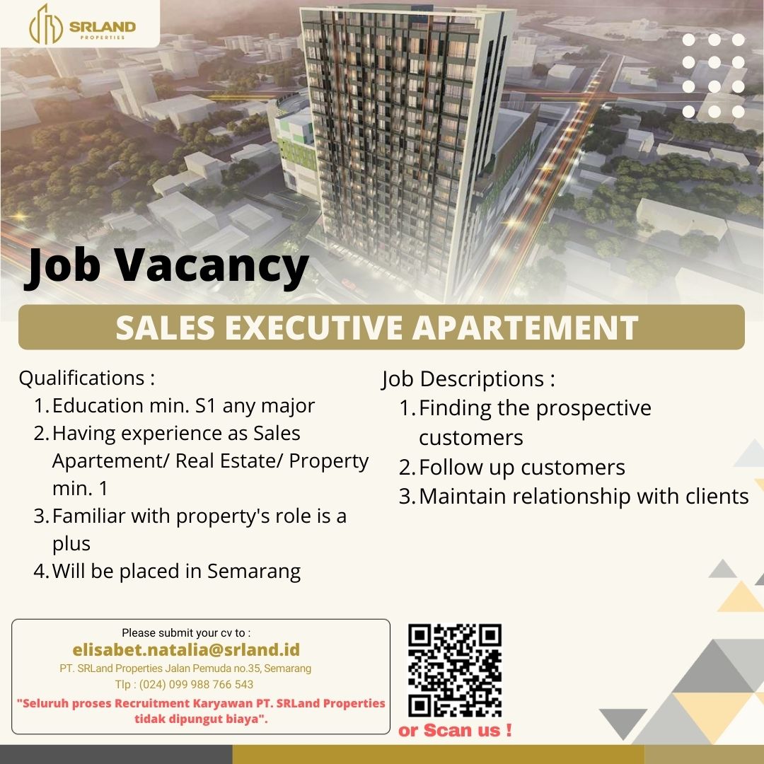 Sales Executive Apartement @ SR Land