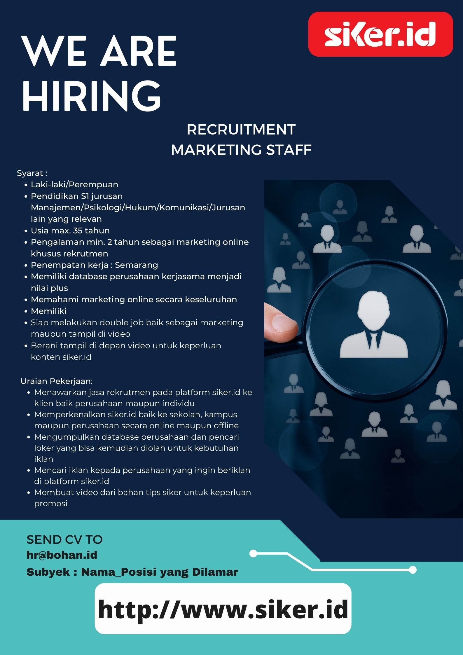 Recruitment marketing Staff @ Siker.id