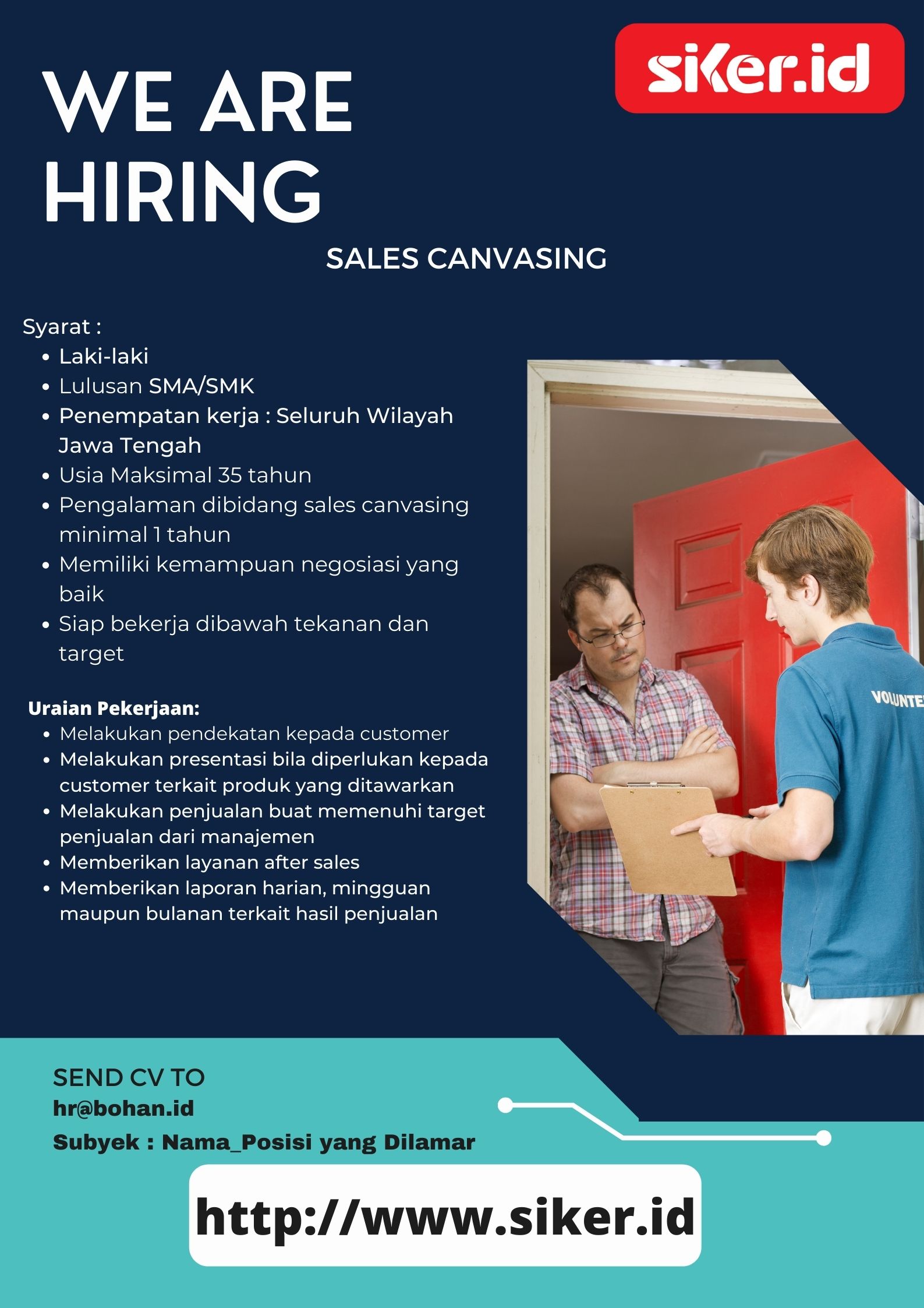 Sales  Canvasing @ Siker.id