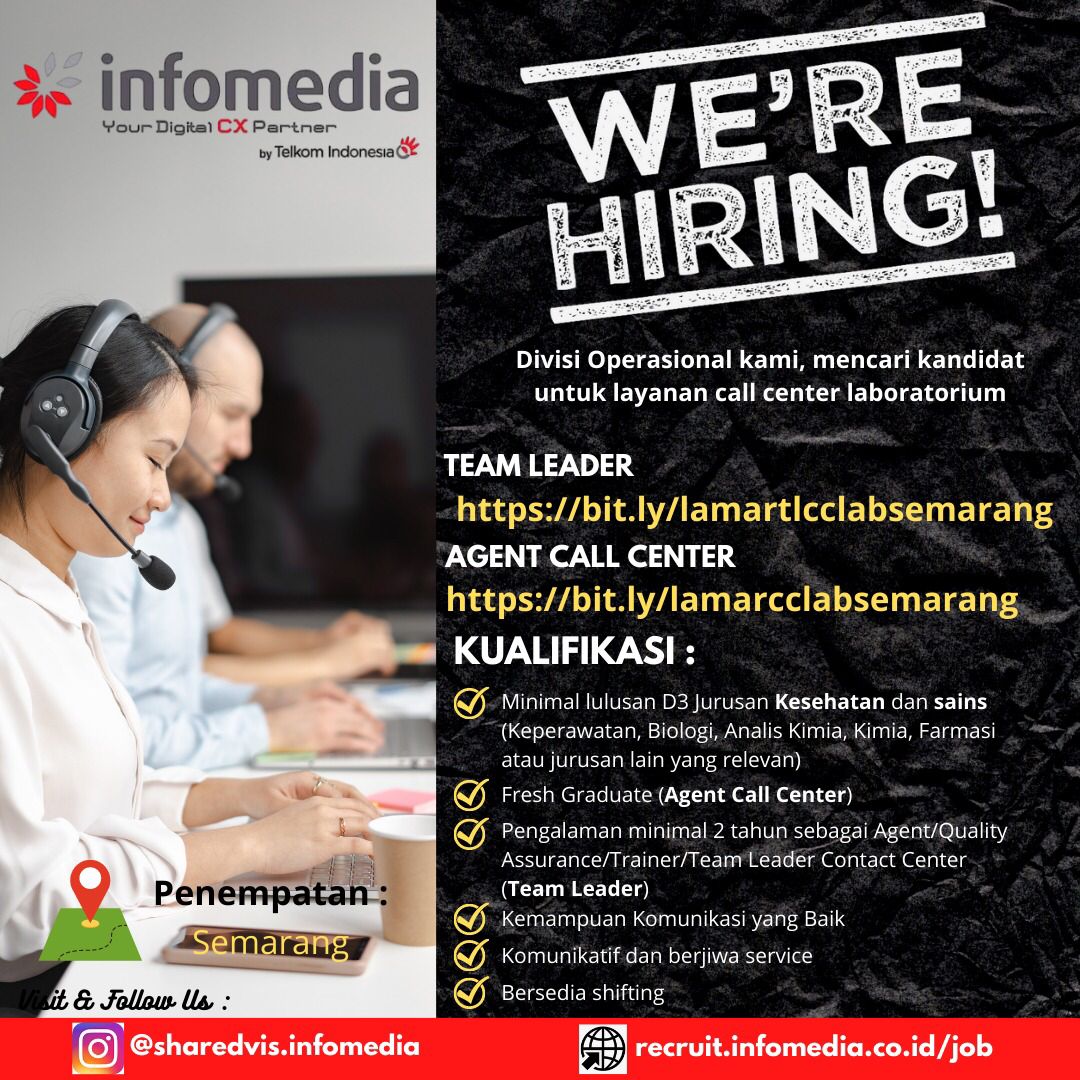 Team Leader, Agent Call Center @ Infomedia