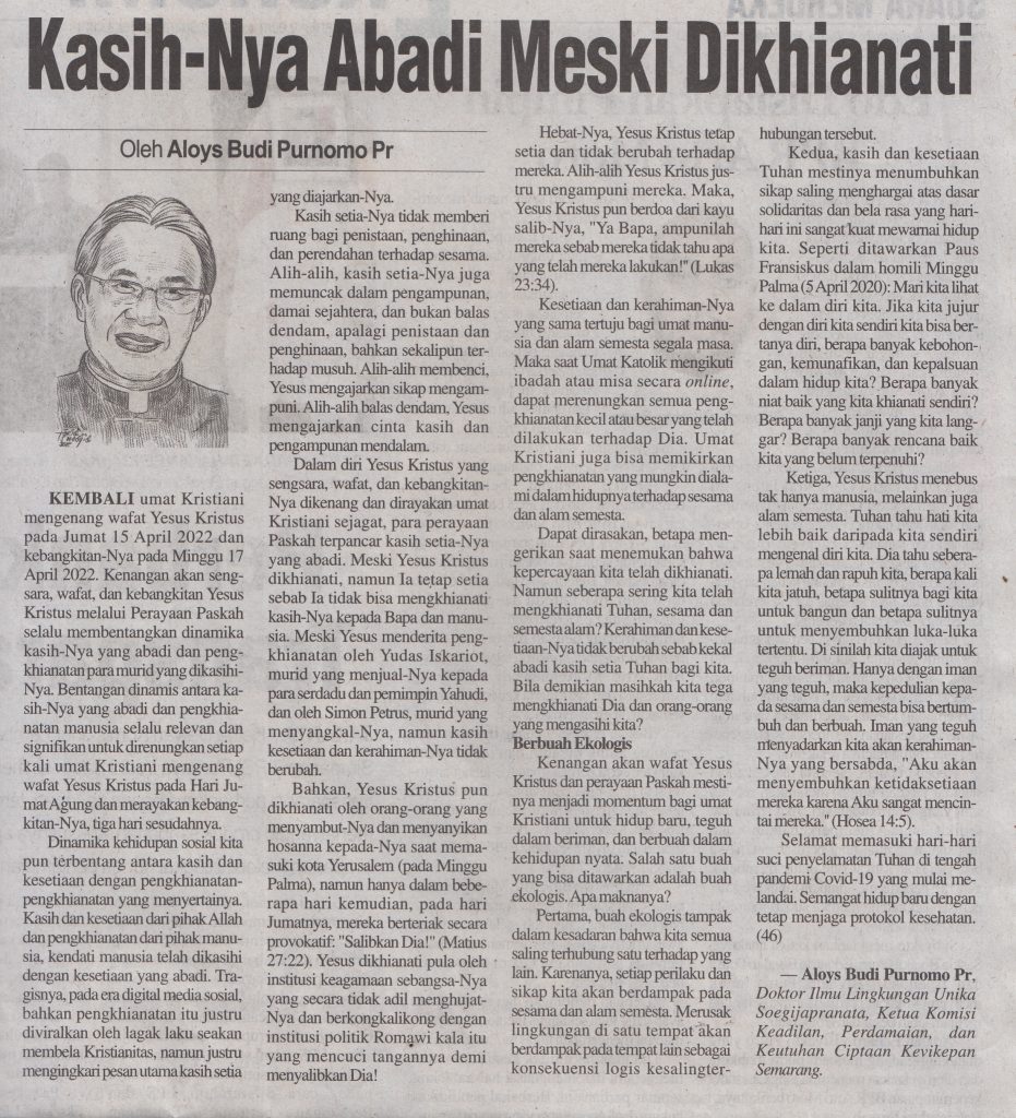 Kasih-Nya Abadi Meski Dikhianati