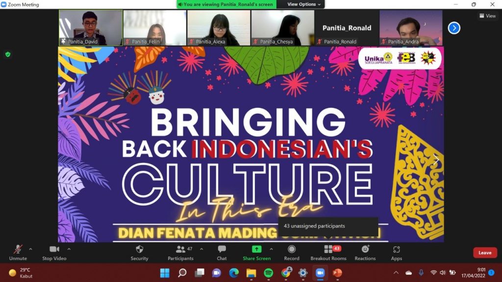 Mading Competition Dian Fenata 2022  “Bringing Back Indonesia’s Culture in This Era”