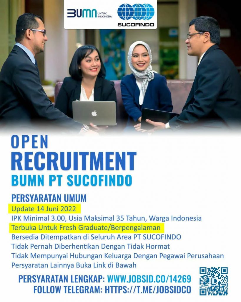 Open Recruitment @ BUMN PT Sucofindo - SCU