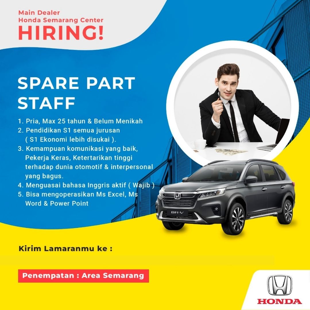 Spare Part Staff @ Honda Semarang Center - SCU