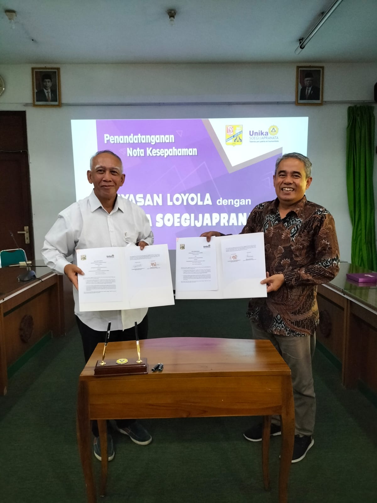 Unika Soegijapranata Tanda Tangani Nota Kesepahaman dengan Yayasan Loyola