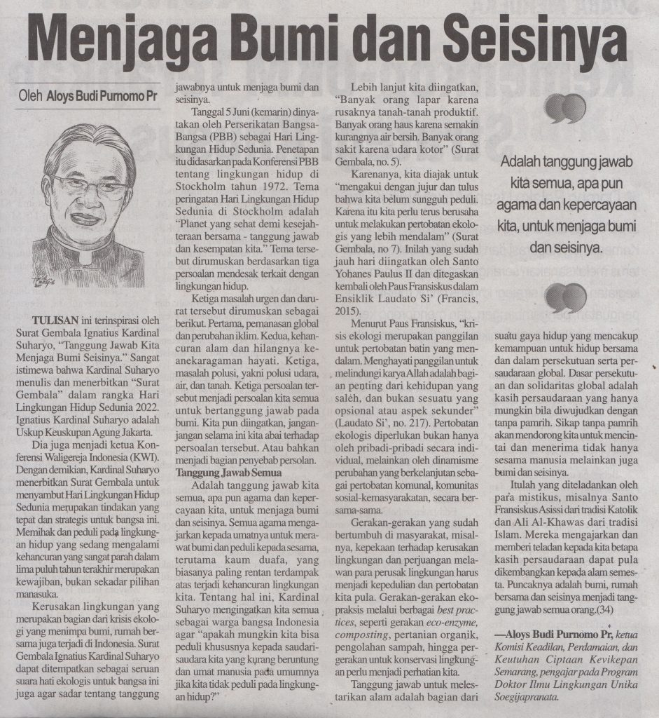 Menjaga Bumi dan Seisinya