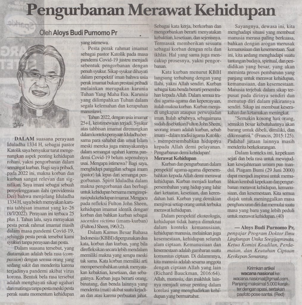 Pengurbanan Merawat Kehidupan