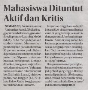 Mahasiswa Dituntut Aktif dan Kritis