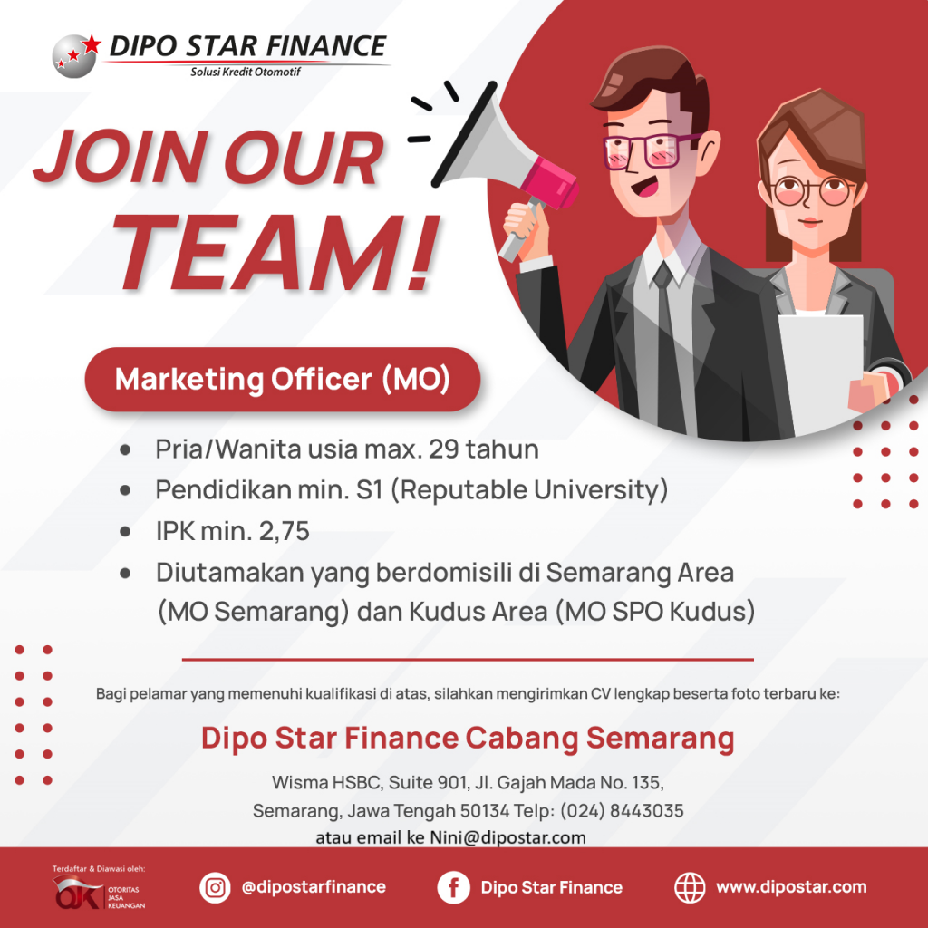 Marketing Officer @PT DIPO STAR FINANCE – UNIKA