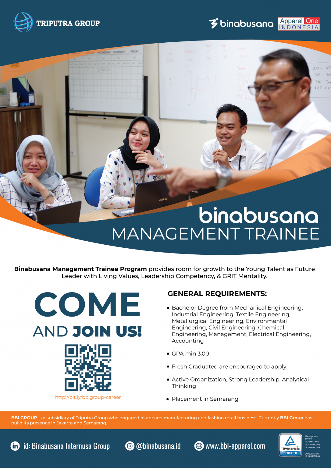 Management Trainee @TRIPUTRA GROUP - SCU