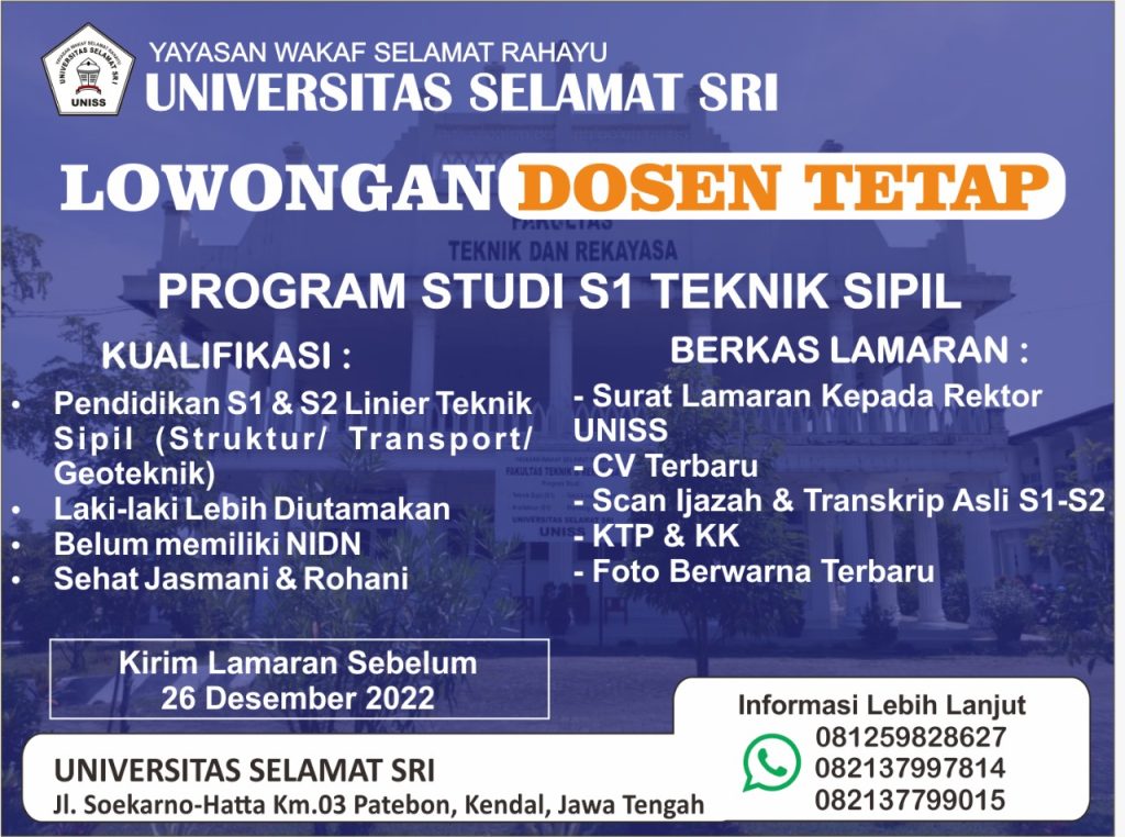 Dosen @universitas Selamat Sri Kendal - Edoostory.id