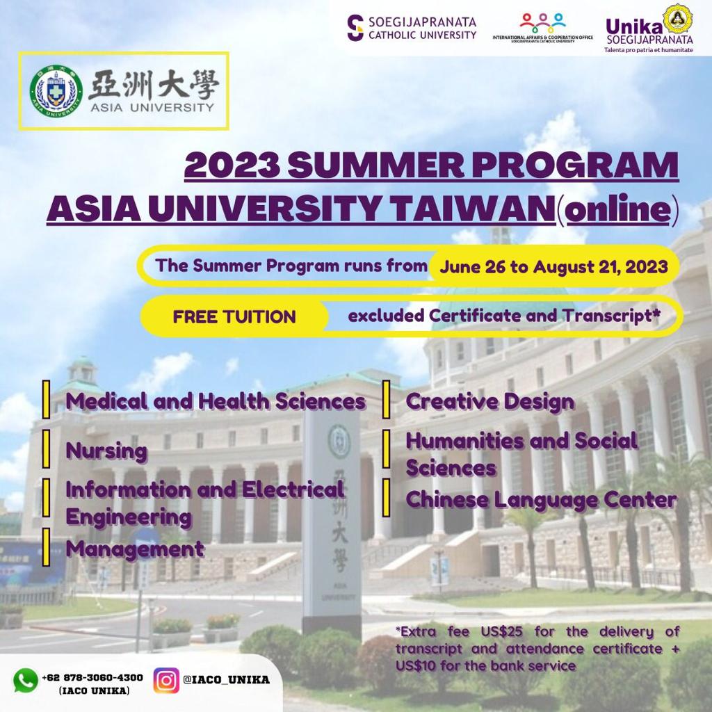 Lebarkan Sayap ke Asia Tenggara, SCU Jalin Kerjasama dengan Asia University Taiwan
