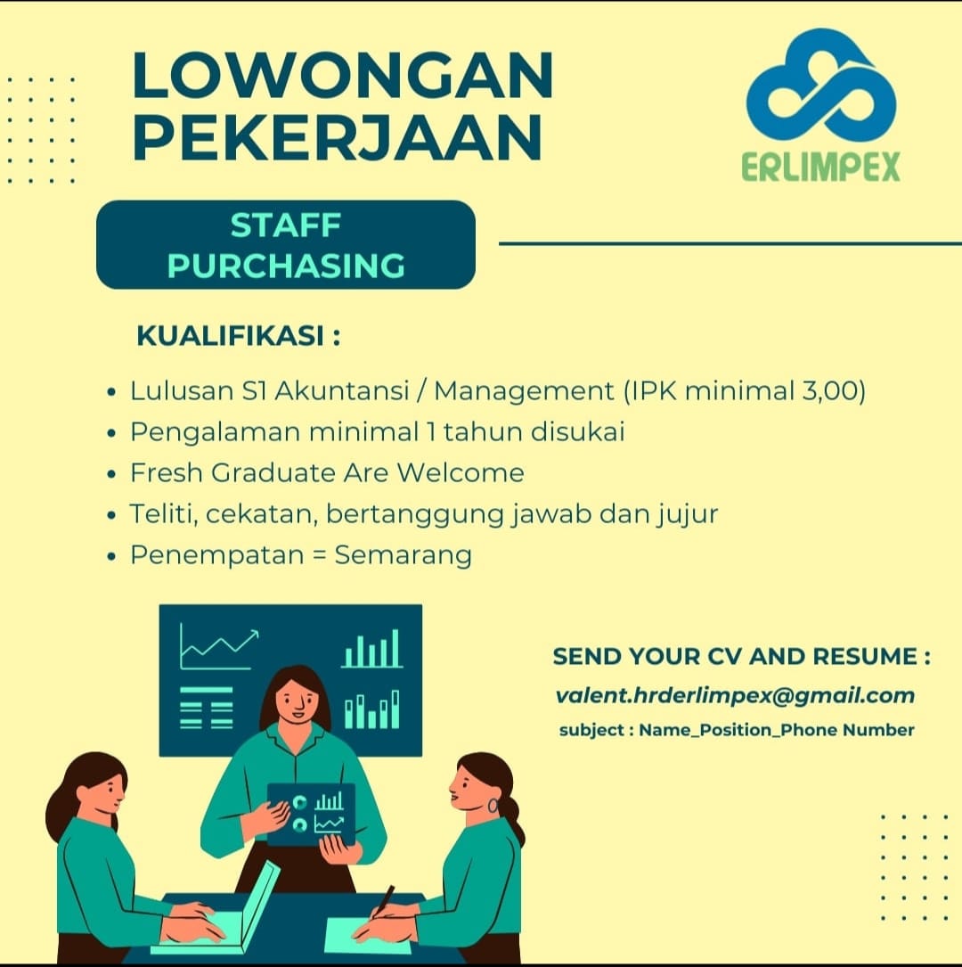 Lowongan Kerja maet 2024 – ERLIMPEX – Staff Purchasing