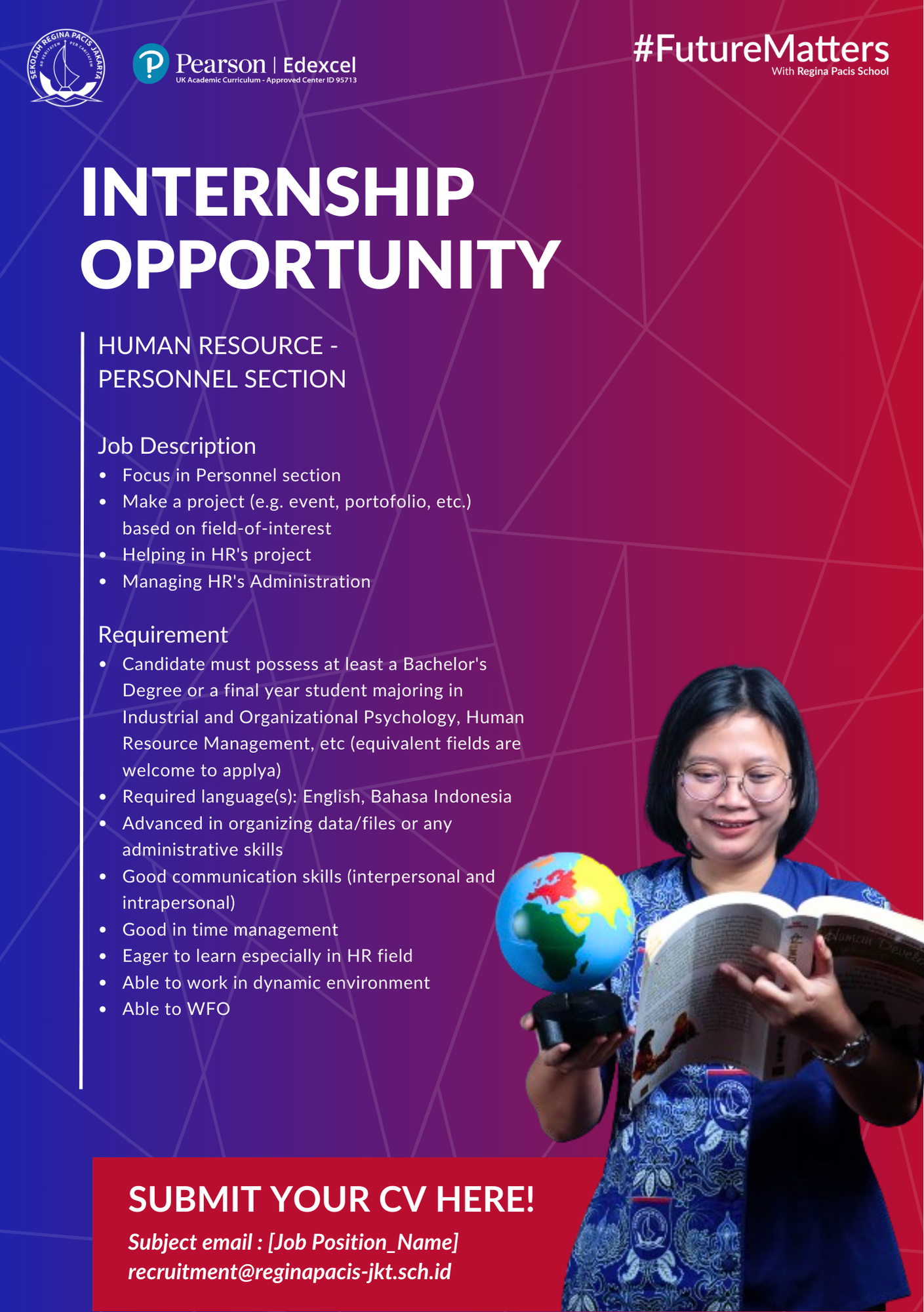 Lowongan kerja Juli – PEARSON ENEXCEL – Human Resource