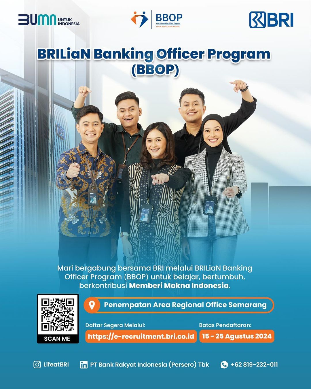 Lowongan Kerja – BRI – BRILiaN Banking Officer Program (BBOP)