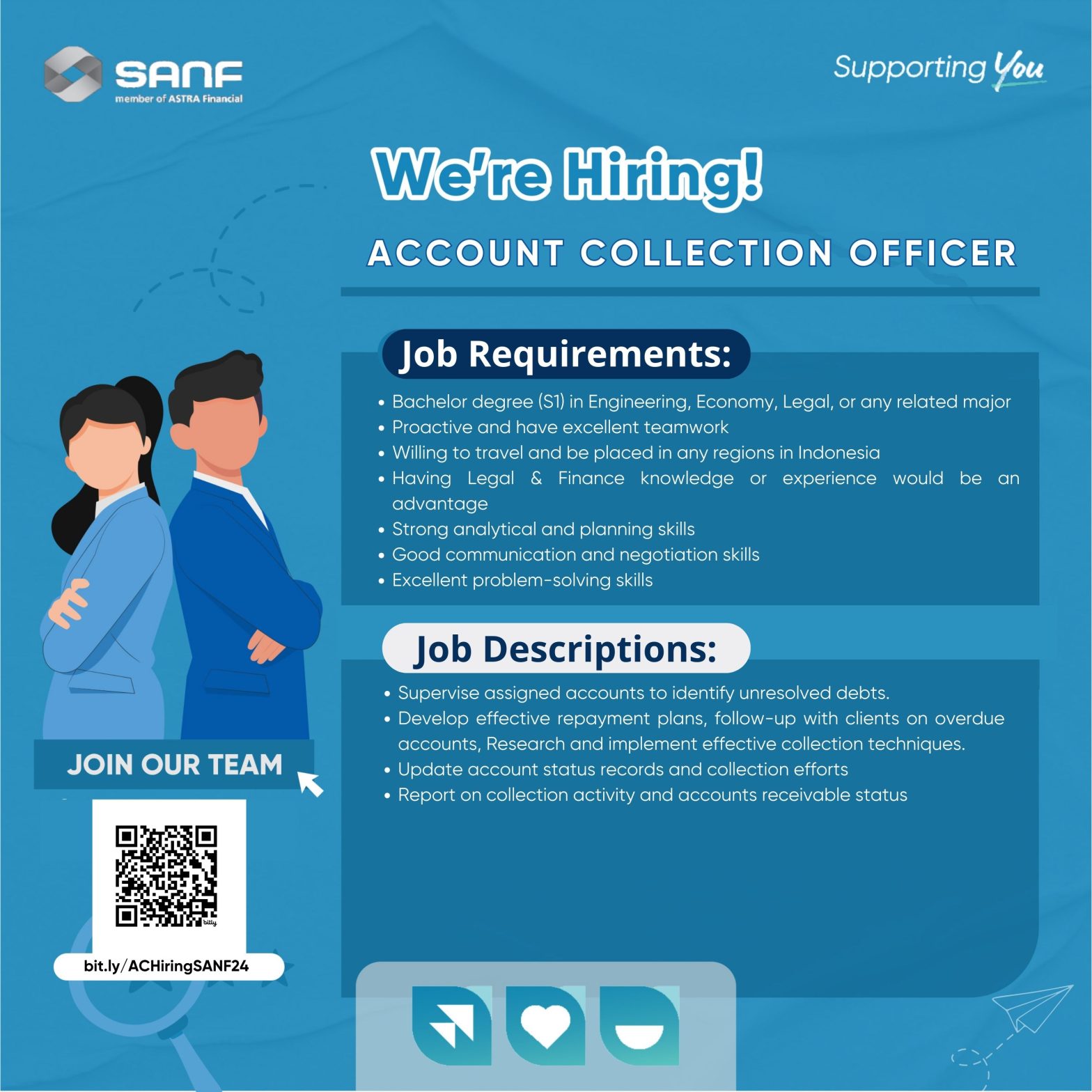 LOWKER Sept2024: SANF member of ASTRA FINANCE || Account Collection Officer