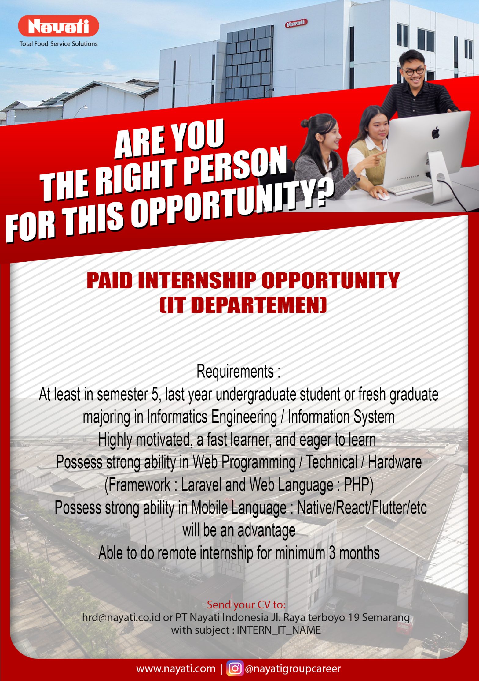 MAGANG (Internship):  PT. NAYATI // IT-Department