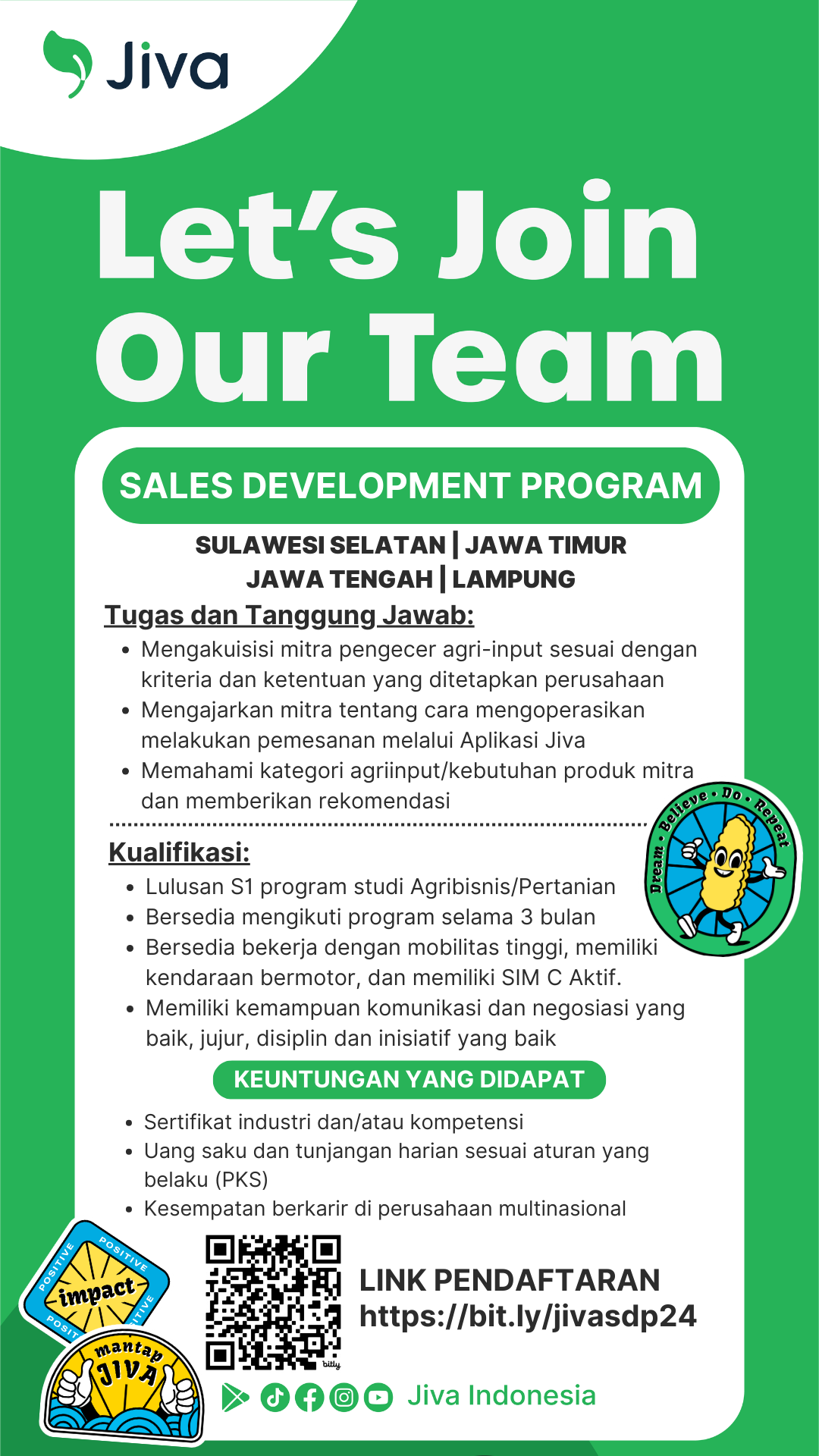 LOWKER Sept2024: PT JIVA INDONESIA // Sales Dev Program