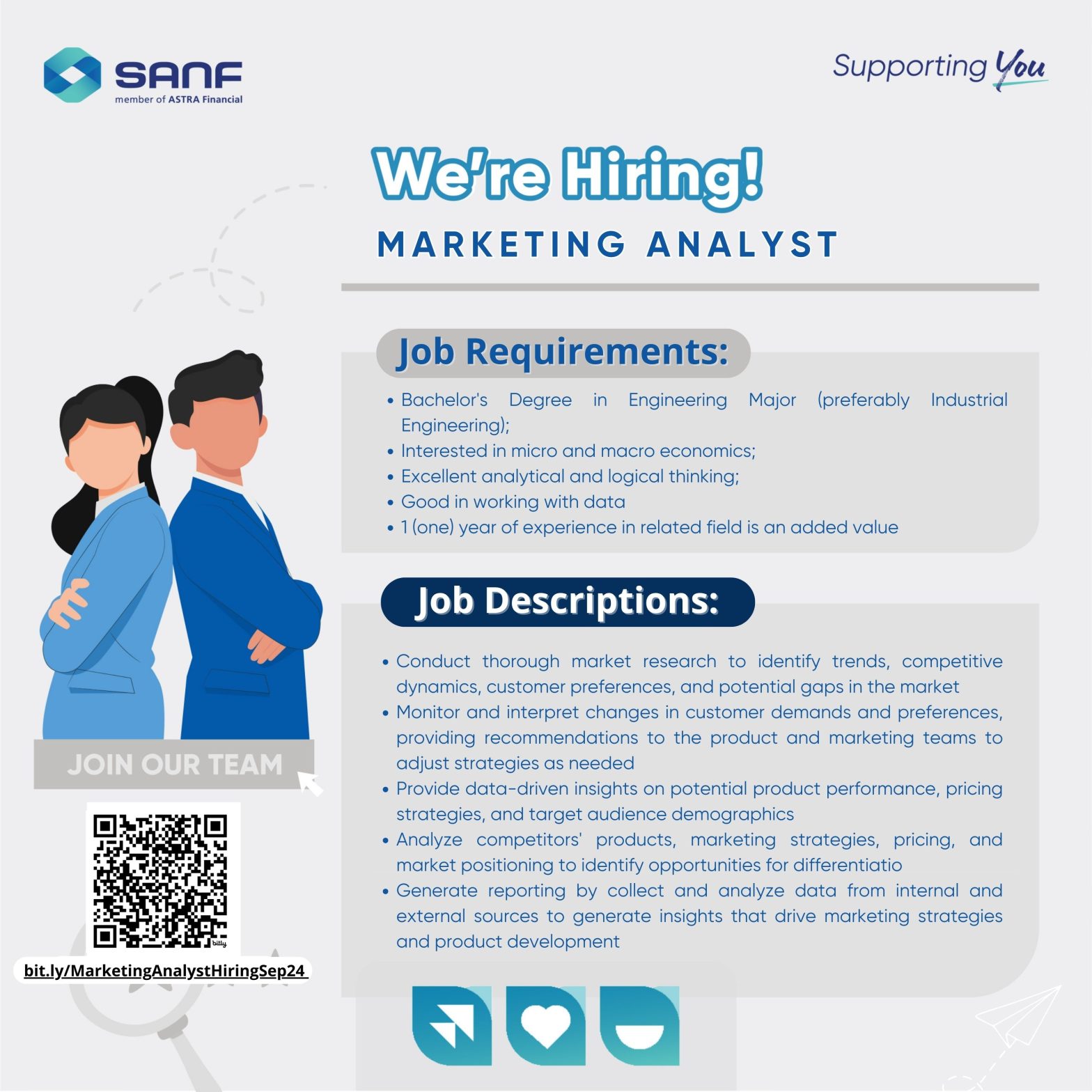 LOWKER Sept2024: Surya Artha Nusantara Finance – SANF Member of ASTRA Finance  || Marketing Analyst