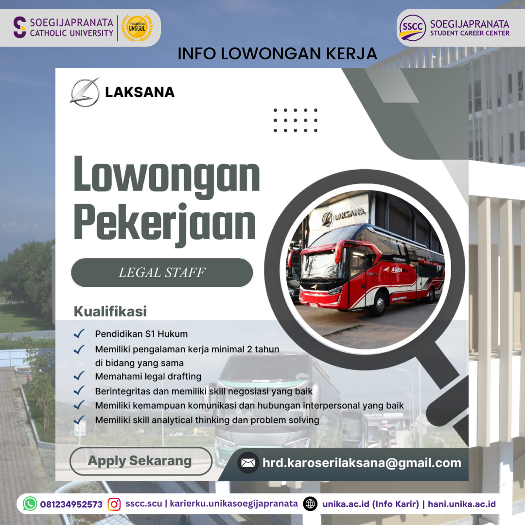 Loker Oktober 2024 – CV Laksana Karoseri || Legal Staff