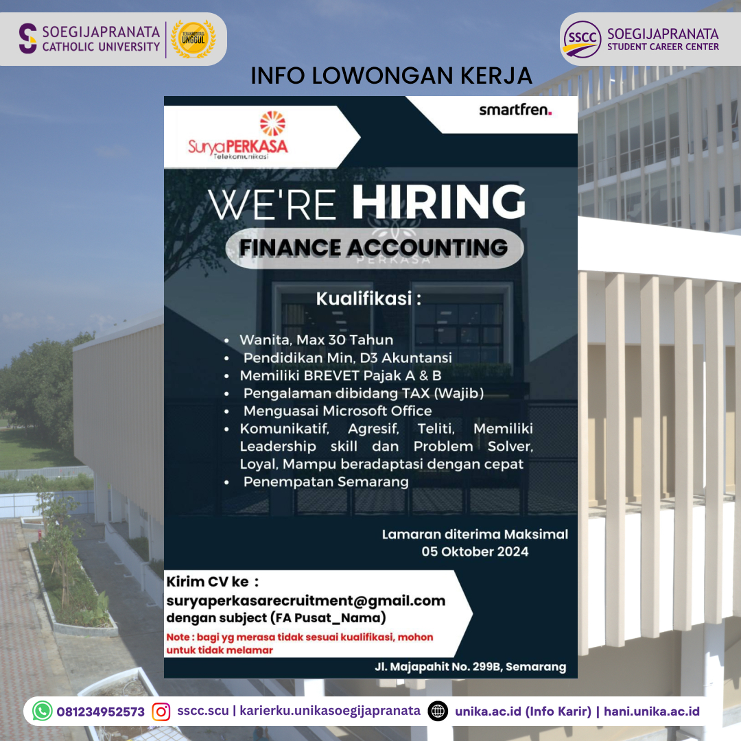 Loker Oktober 2024 – CV Surya Perkasa || Finance Accounting