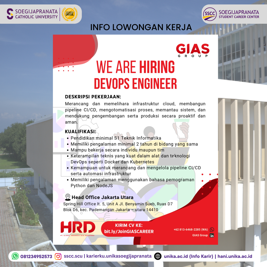 Loker Oktober 2024 – GIAS Group || Devops Engineer