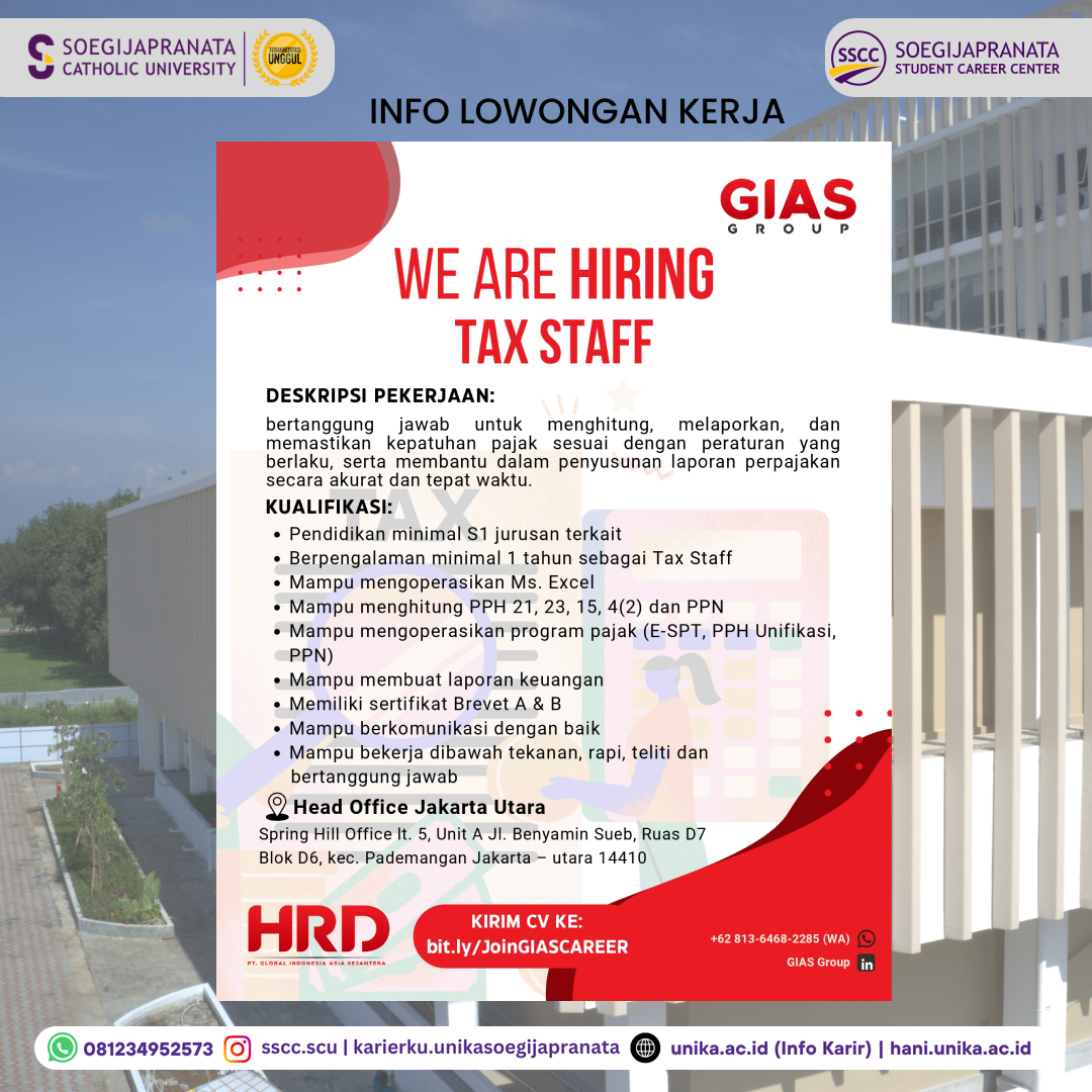 Loker Oktober 2024 – GIAS Group || Tax Staff