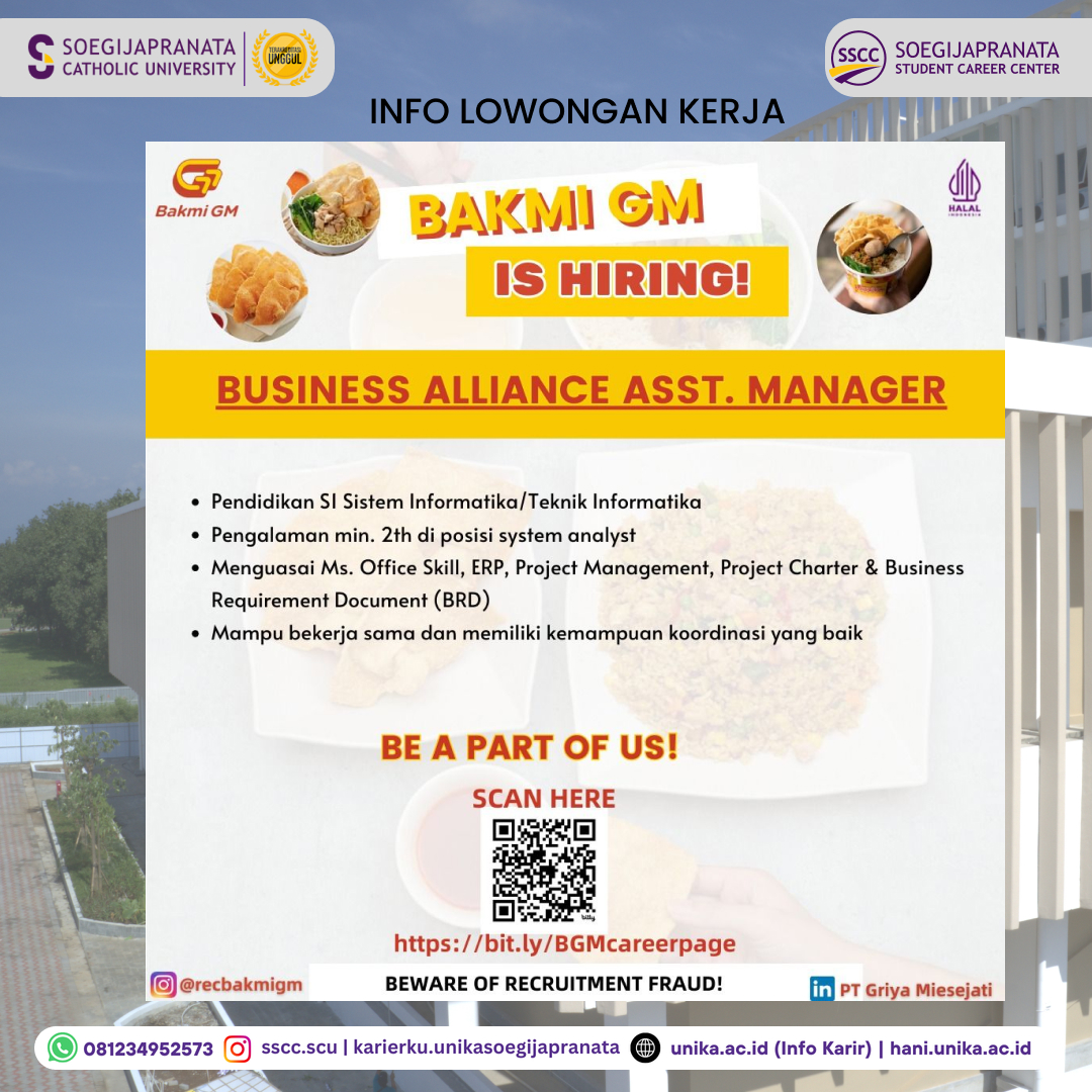 Loker Oktober 2024 – Griya Miesejati || Business Alliance Assist. Manager