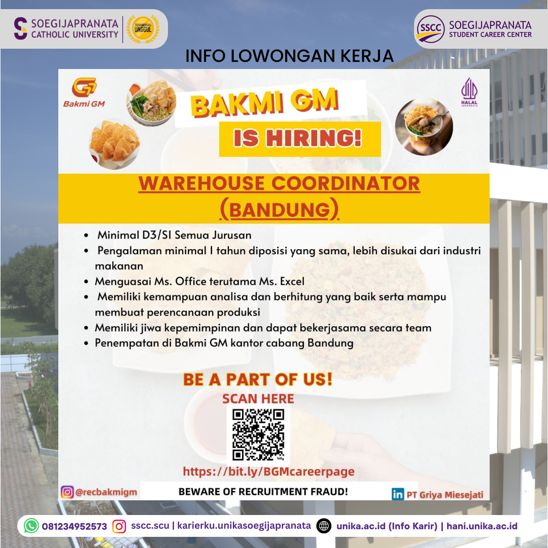 Loker Oktober 2024 – Griya Miesejati || Warehouse Coordinator BDG