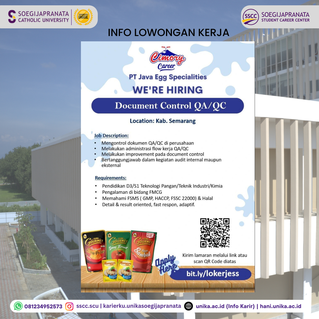 Loker Oktober 2024 – Cimory Group || Document Control QA/QC